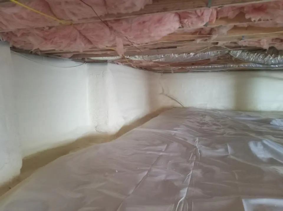 Crawl space encapsulation with closed-cell spray foam for Metal Roof Coating in Laurel